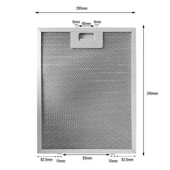 Essential Oil Baffle Filter for Range Hood Stainless Steel 340x280x9mm