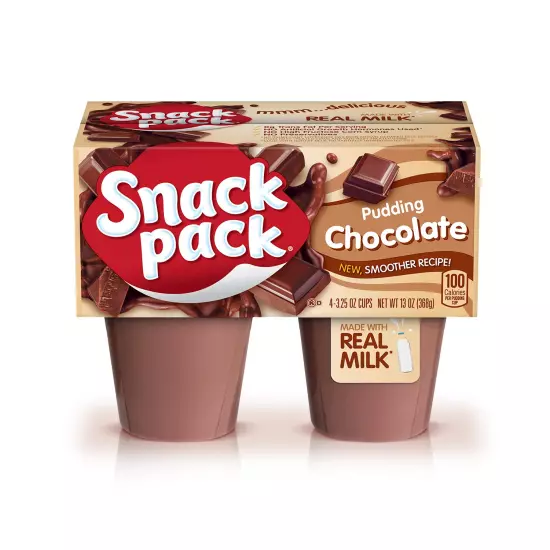 Chocolate Pudding, 4 Count Pudding Cups