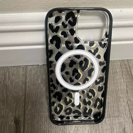 Kate Spade New York iPhone 15/iPhone 14/iPhone 13 Protective Case Leopard NEW