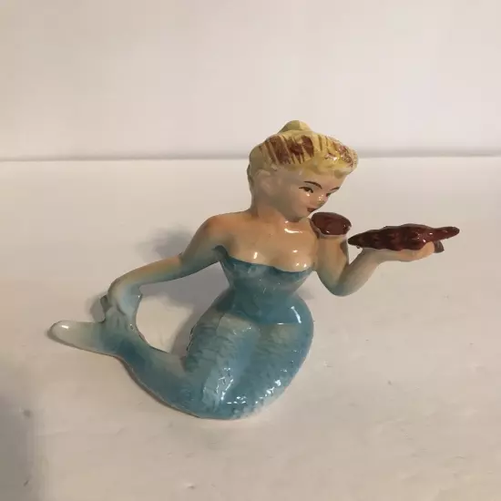 Vintage Ceramic Mermaid Figurine Aquarium Fish Tank Decoration Japan