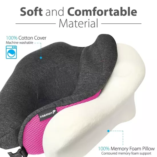 Memory Foam U Shaped Travel Pillow Neck Support Head Rest Car Plane Soft Cushion