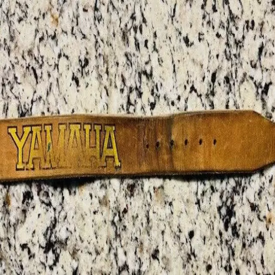 Vintage Yamaha Leather Belt Distressed Light Brown Size 30