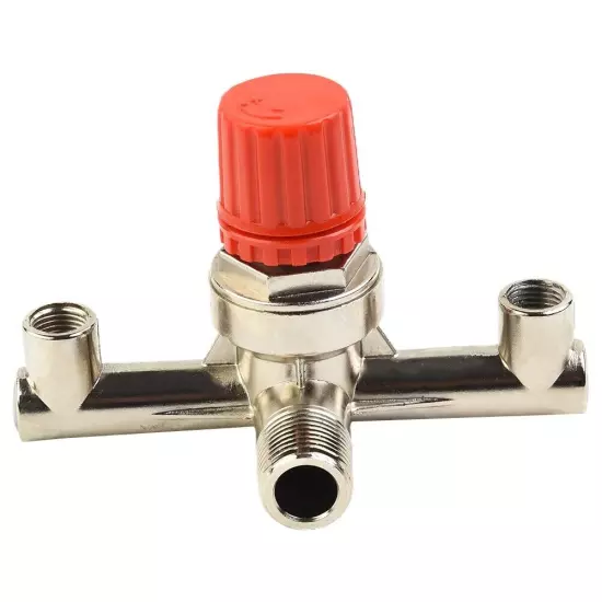 High Flow Double Outlet Tube Air Compressor Switch Pressure Regulator Valve