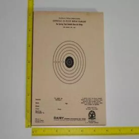 VTG NOS NRA Daisy BB Gun Official 15' Rifle Target Tablet Rare Scarce Find USA