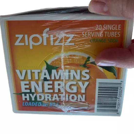 Zipfizz Orange Energy Drink Mix, Box Of 20, Hydration with B12 and Multi Vitamin