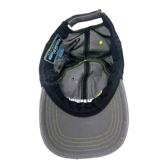 Hummingbird Fish Finder Distressed Baseball Cap Hat Fishing Denim & Mesh 