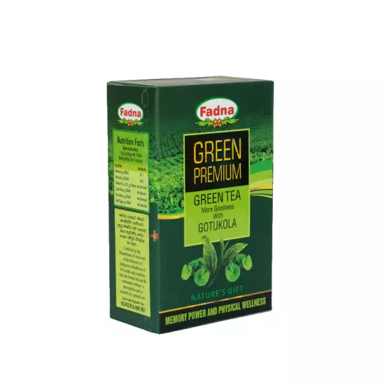 Ceylon Tea Fadna Green tea With gotukola Extract 100% Natural Herbal tea Bags