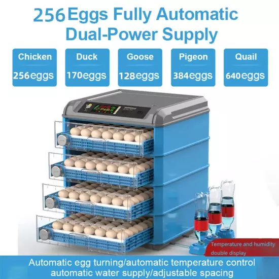 256 Chicken Eggs Incubator reptiles incubators automatic egg incubator hatching