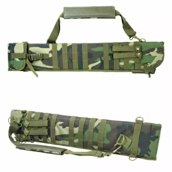 SHOTGUN SCABBARD SHOULDER CASE Black Camo Vism NcStar Hunting MOLLE Carry Strap 