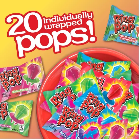 Candy Lollipops - Individually Wrapped Bulk Lollipop Variety Party Pack – 20 Cou