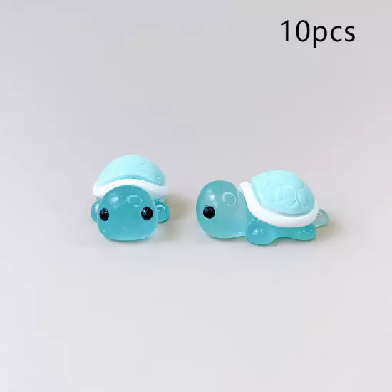 10Pcs Mini Turtles Luminous Ornament Crafts Tiny Turtles Home Decoration Gifts