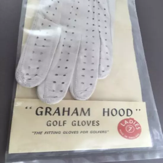 Graham Hood England Ladies Leather Golf Glove Size 7 Vintage New Old Stock