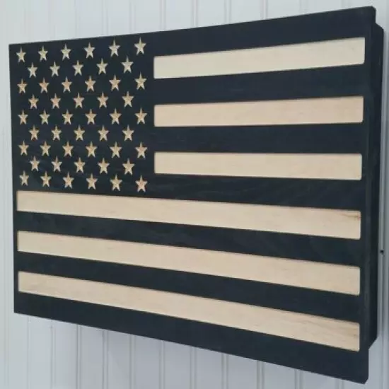 American Flag firearm concealment furniture compartment cabinet secret hidden