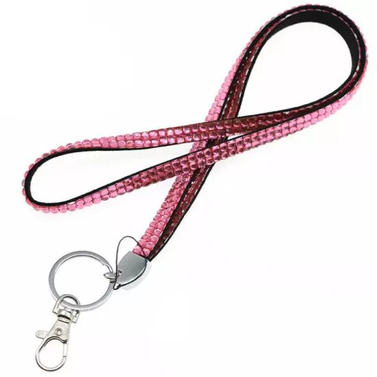 New Multi Color Rhinestone Neck LANYARD Keychain Key/ID/Cell Phone Holder BLING