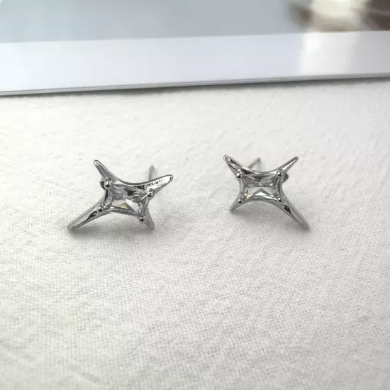 Star Stud Earrings for Men Women Streetwear Style Hip Hop Punk Unisex Earrings