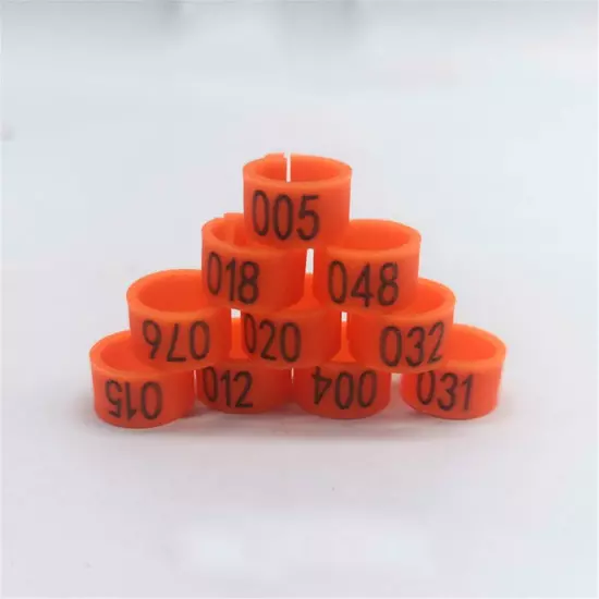 100PCS 10mm Bird Rings Leg Foot Bands For Pigeon Parrot Clip Rings Number