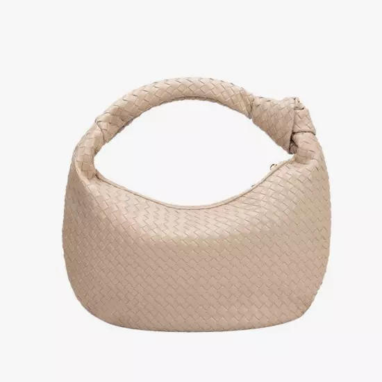 Melie Bianco Brigitte Large Satchel Recycled Vegan Woven Knot Bag Anthropologie!