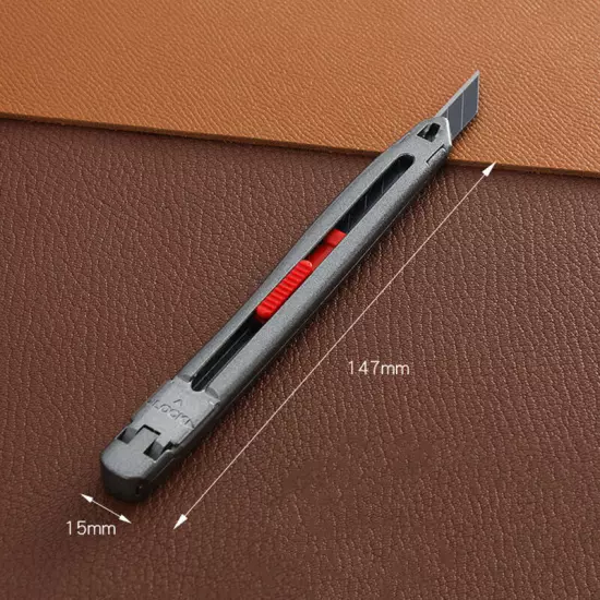 Leather Craft Utility Knife Replaceable Lockable Blade Skiving Cutter DIY Tools