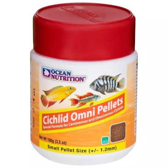 Cichlid Omni Pellets 3.5-Ounces (100 Grams) Jar - Small Pellet Size