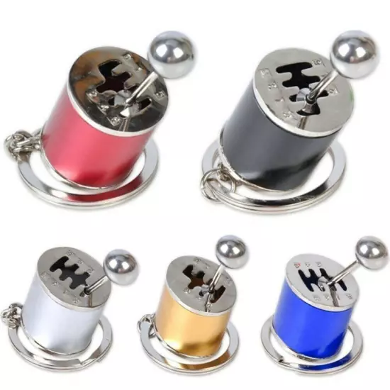 Creative Race Car Stalls Head Keychains Six-Speed Manual Shift Gear Keychain