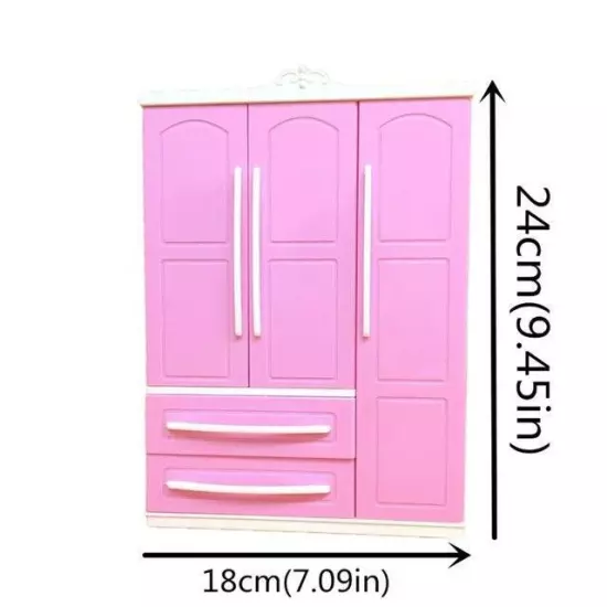 Barbies Doll House Furniture Bed Table Chair Plastic Cleaning Tools for 11.8inch