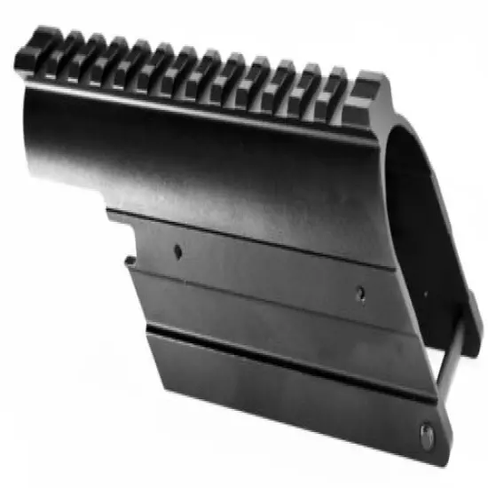  Trinity Black Saddle Mount for Mossberg 500 Mav 88 12ga Picatinny Weaver black.