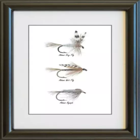 Adams 3 Fly Print, Dry, wet fly, nymph fly, fisherman gift, fly fishing gift, 