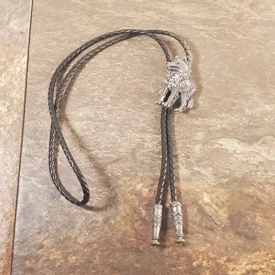 Wolf Bolo Tie - Mountain Wolf Pewter Bolo Tie - Hat Accent - Necklace