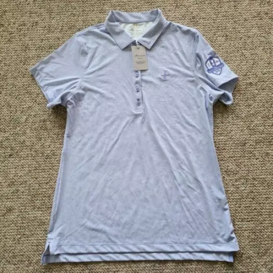 Rare New Peter Millar Women’s Yellowstone Club Shirt Polo Sz Large Herring Bone 