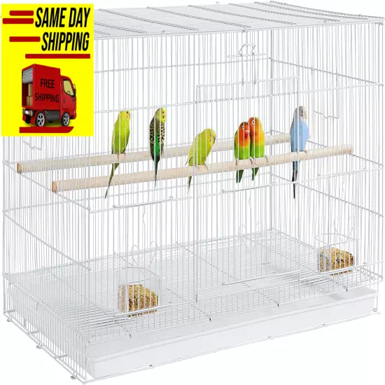 Yaheetech 30-Inch Stackable Flight Bird Cages for Parakeets Cockatiels Conures F