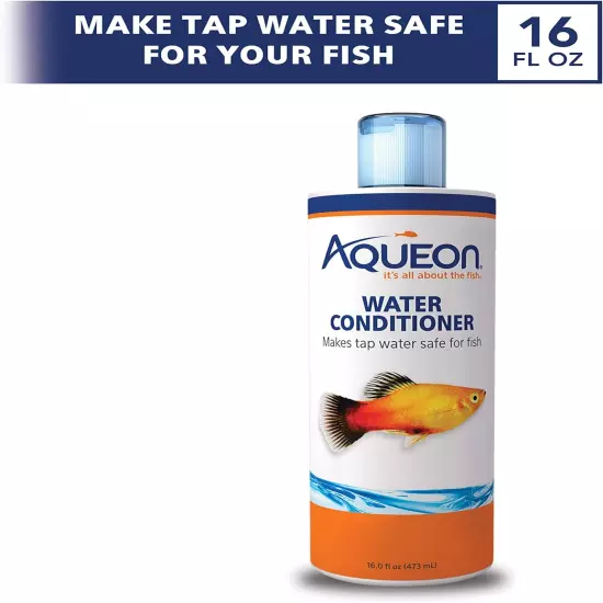 Aqueon Aquarium Fish Tank Water Conditioner Bottle, 16 Ounces