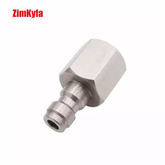 Stainless Steel 8mm Quick-Disconnect Plug Adapter Fitting with Sealing O-Ring