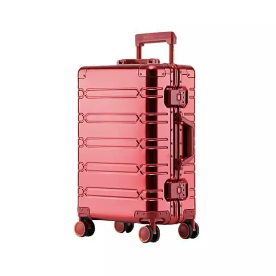 All Aluminum-magnesium Alloy Travel Suitcase Men's Business Rolling Luggage on