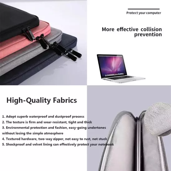 Notebook Laptop Sleeve Bag Case For Dell Macbook Air Pro 11 12 13 14 15 15.6inch