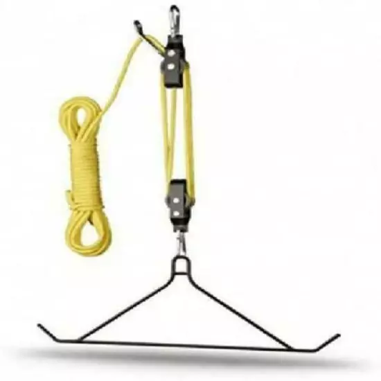 600 LBS Hunting Game Hoist Gambrel Hanger Deer Skinning Cleaning Pulley Lift Kit