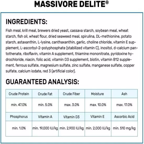 Hikari Usa Inc AHK22066 Massivore Delite 2.2-Pound 35.2 Ounce (Pack of 1), Fox 