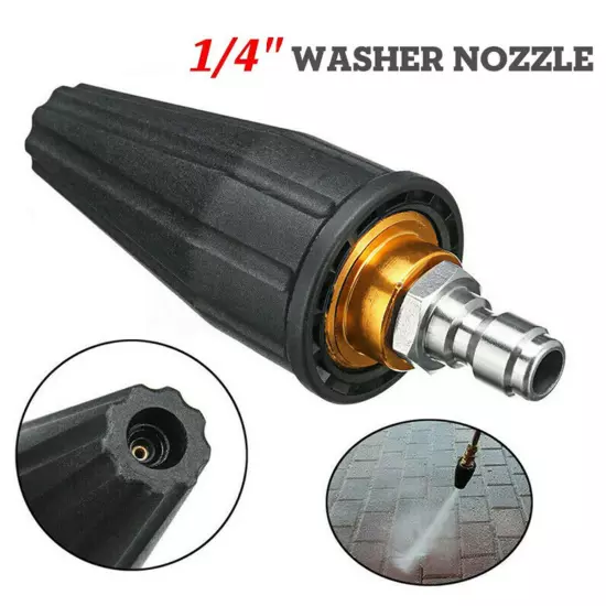 1/4" High Pressure Fast Washer Rotating Turbo Nozzle Spray Tip Power 4000PSI