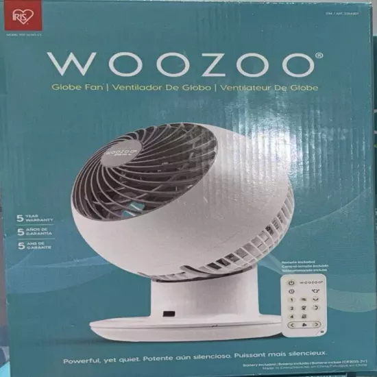 Woozoo 5-Speed Oscillating Globe Fan with Remote Control