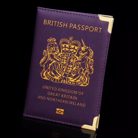 The British Passport Holder Cover Leather ID Card Fashion Travel Passport Covers