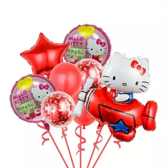 Hello Kitty 10pcs Party Balloon Set, perfect for any celebration, Kawii Cute!!