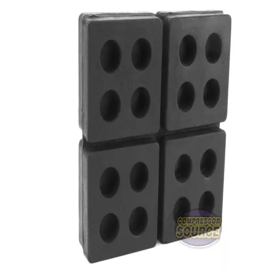 2 Pack Anti Vibration Pads Isolation Dampener Industrial Heavy Duty 4 x 4 x 3/4"