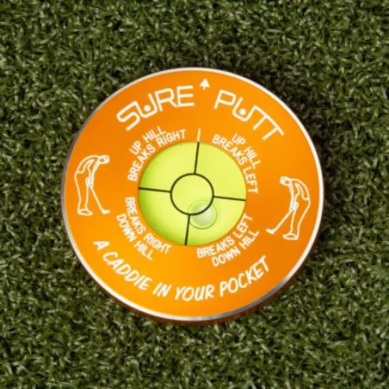 Sure Putt Pro Golf Putting Aid - Orange - Learn to Read Greens & Lower Scores!