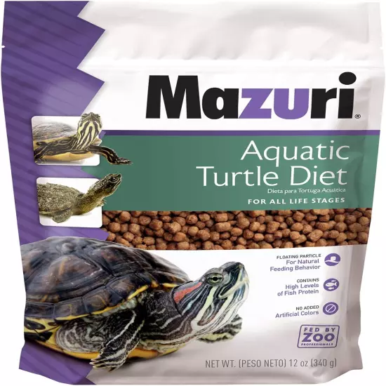 | Nutritionally Complete Aquatic Turtle | Freshwater Formula - 12 Ounce (12 Oz) 