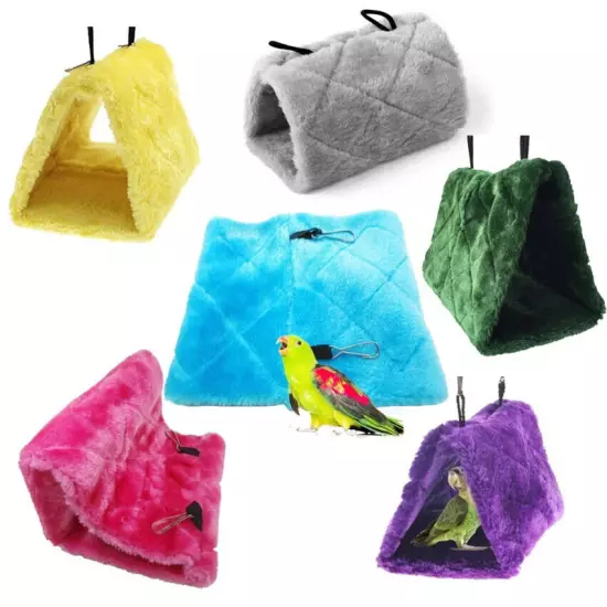 Cage Hut Plush Tent Bed Parrot Parakeet Budgie Accessories Bird Hammock Hanging