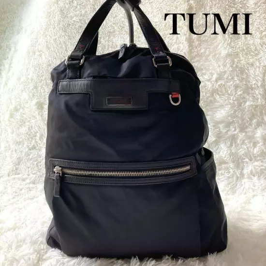 Tumi Backpack Nylon Logo Plate A4 Black