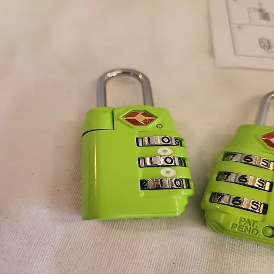 5 Green Combination Luggage Locks TSA Suitcase Padlock 3 Digit Luggage Code