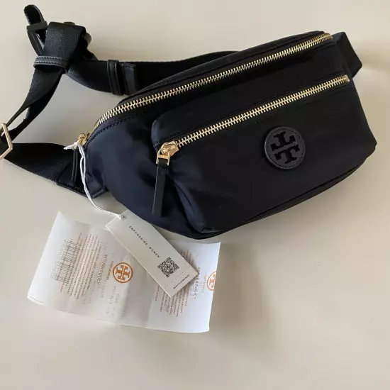 NWT Tory Burch Nylon Belt Bag Black