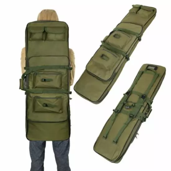 47" Tactical Carbine Rifle Range Gun Carry Case Double Padded Backpack Bag