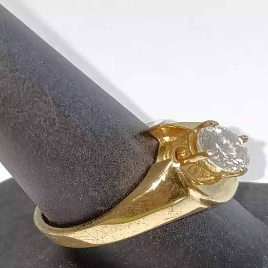 Cubic Zirconia Gold Tone Men's Woman's Size 9.5