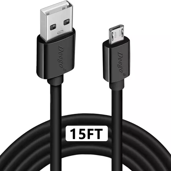 Micro USB Cable,15Ft Extra Long PS4 Controller Charger Cable,Enduring Android...